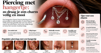 Piercing met hangertje: zo draag je een charm veilig en mooi