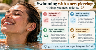 Swimming with a new piercing: 4 things you need to know