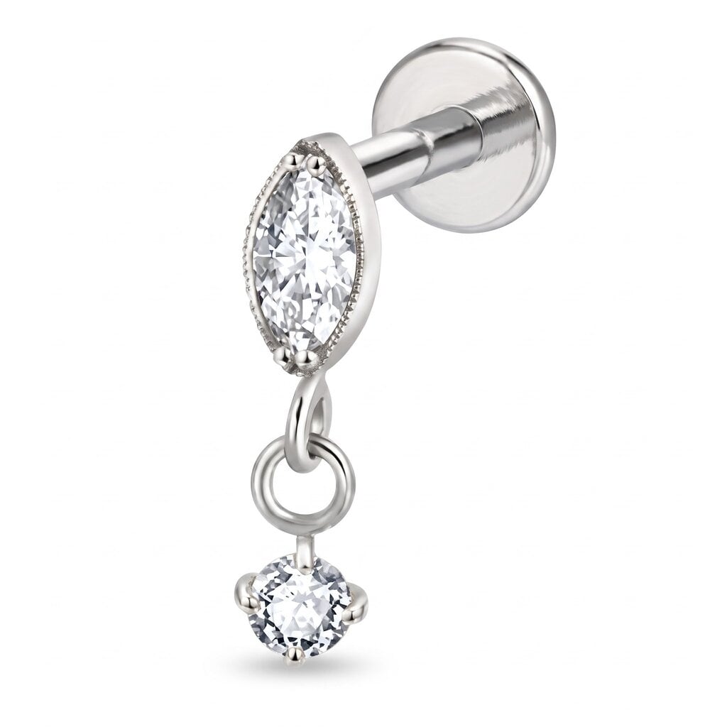 Titanium Labret Marquise met Druppel Hanger