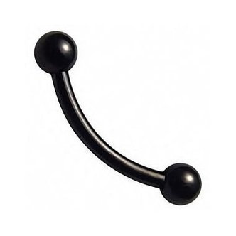 Piercings Works Zwart Chirurgisch Stalen Banana Barbell - Basic