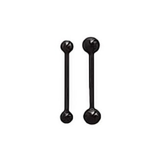 Piercings Works Black Surgical Steel Banana Barbell - Basic