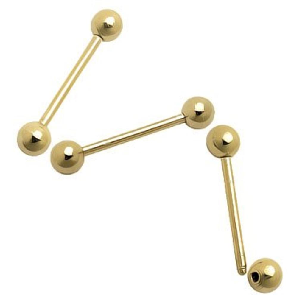 Solid shop gold barbell