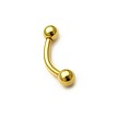 18K Gold Plated Banana Barbell Basic