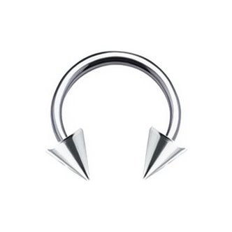 Piercings Works Surgical Steel Circular Barbell - Cones