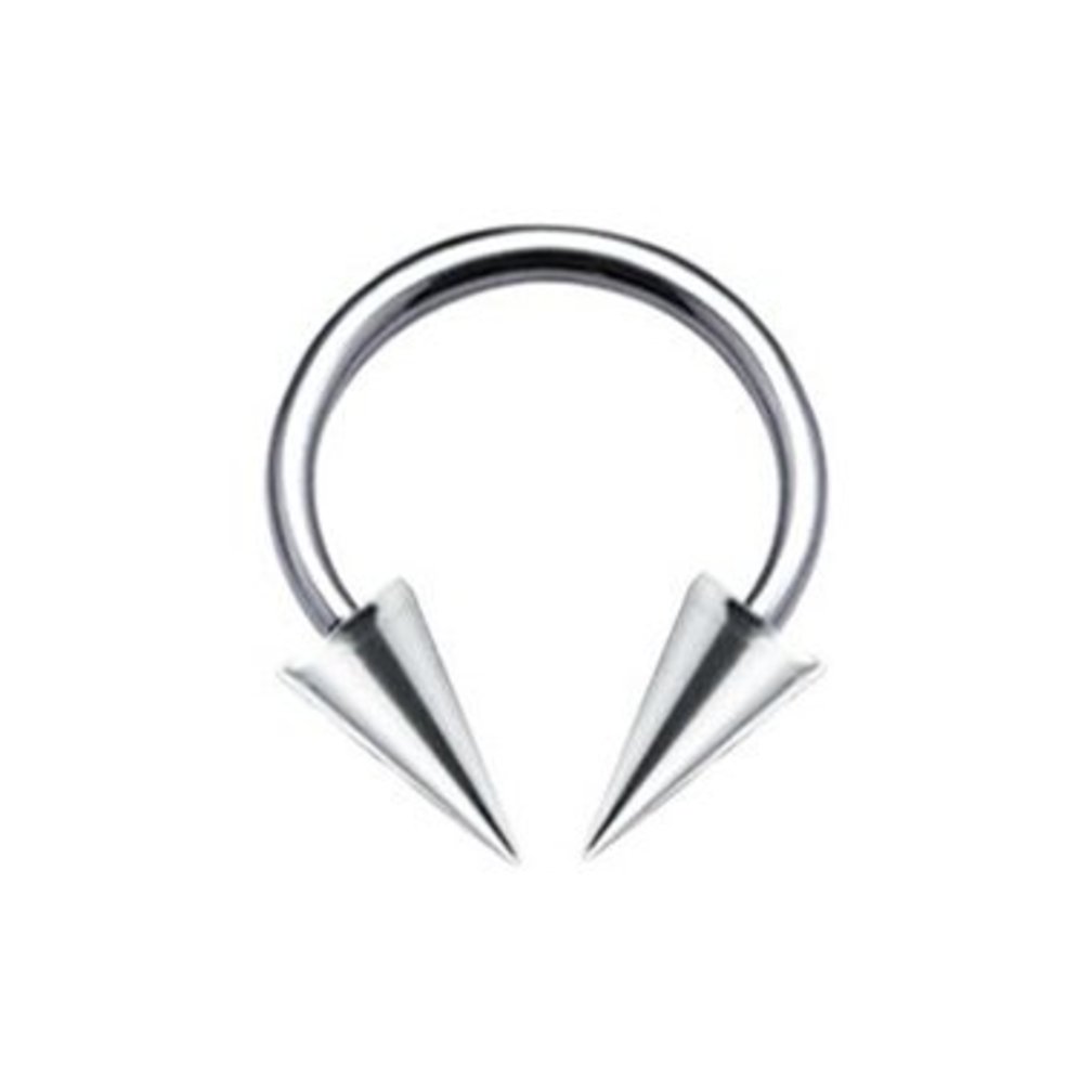 Chirurgisch Stalen Circular Barbell Lange Cones