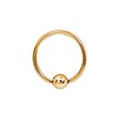 18K Gold Plated Ball Closure Ring Basic