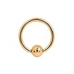 18K Vergulde Ball Closure Ring Klassiek