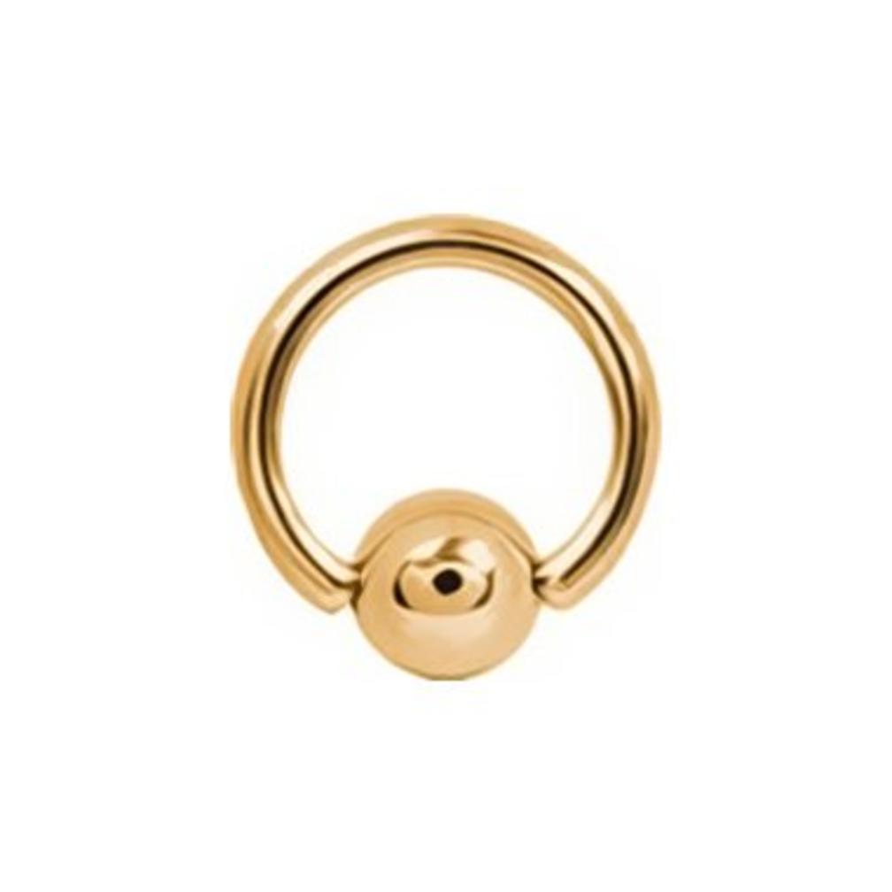 18K Gold Plated Ball Closure Ring Classic