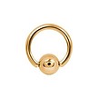 18K Vergulde Ball Closure Ring Klassiek