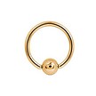 18K Vergulde Ball Closure Ring Klassiek