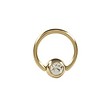 18K Gold Plated Ball Closure Ring Crystal