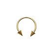 18K Gold Plated Circular Barbell Cones