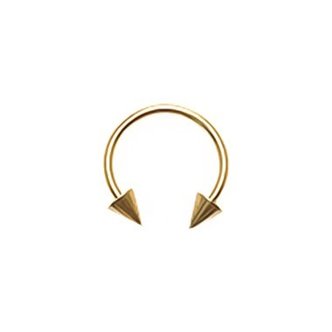Piercings Works 18K Gold Plated Circular Barbell Cones