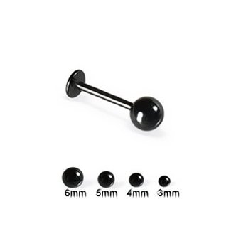 Piercings Works Black Surgical Steel Labret - Basic
