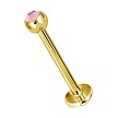 18K Gold Plated Labret Crystal