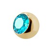 18K Gold Plated Piercing Ball Crystal