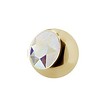 18K Gold Plated Piercing Ball Crystal