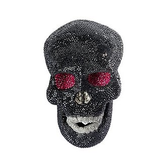 Premium Zirkonia Decoratie - Zwart Doodskop