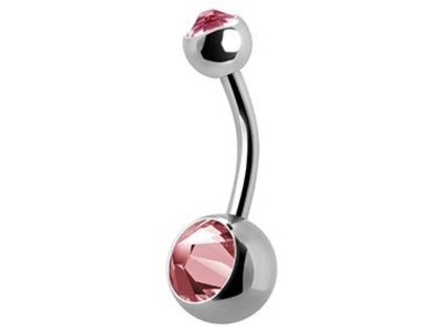 Rose Surgical Steel Belly Button Ring With Lindy Frostee Spoon