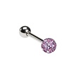 Surgical Steel Tragus Pink Crystal Ball