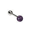 Tragus Piercing - Purple Crystal Ball