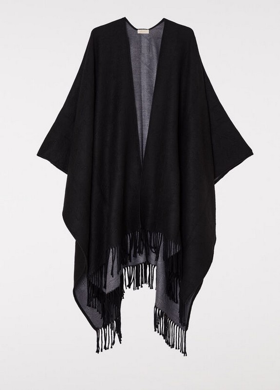 Liu Jo Accessoires Liu Jo | Poncho Logo Zwart