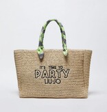 Liu Jo | Liu Jo Sport | Beach | Loungewear Liu Jo | Raffia Beachbag with logo