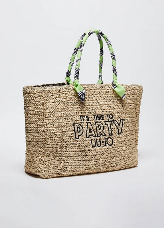 Liu Jo | Liu Jo Sport | Beach | Loungewear Liu Jo | Raffia Beachbag with logo