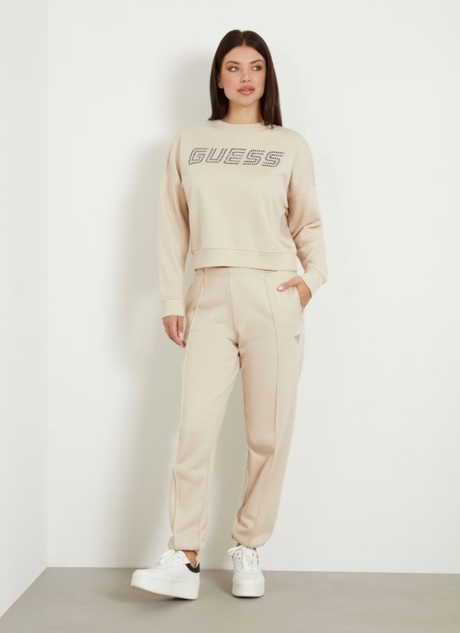 Guess Activewear Guess Active | Sweater |  logo met strass | beige