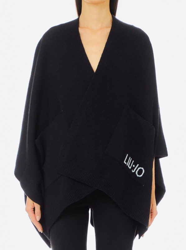 Liu Jo Accessoires Liu Jo | Poncho Maglia | Zwart