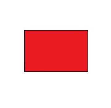 Uno prijsetiketten 26x16 rood rechthoek - 1ds á 36 rol