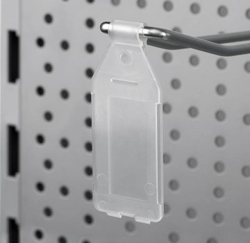 Prijskaarthanger Pendelclip perfowandhaak (per 100 stuks)