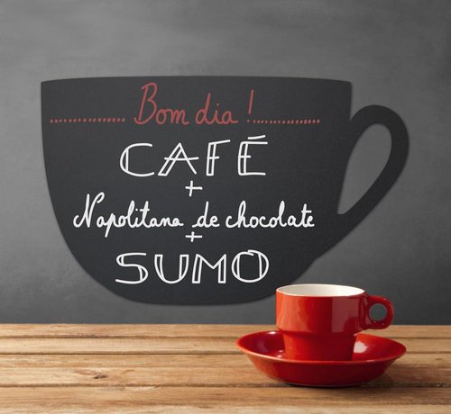 Krijtbord kopje koffie