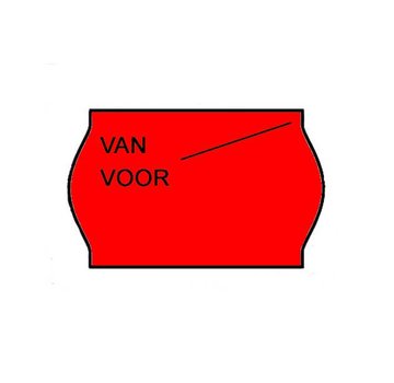 BLITZ Van/voor prijsetiketten 26x16 Fluor rood - 1ds à 36 rol