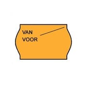 METO Etiketten Van/voor  26x16 Fluor oranje - 1ds à 36 rol