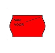 Contact Van/voor prijsetiketten 26x16 / 25x16 Fluor rood - 36 rol