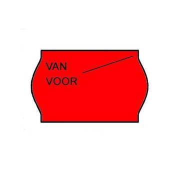 Contact Van/voor prijsetiketten 26x16 / 25x16 Fluor rood - 36 rol