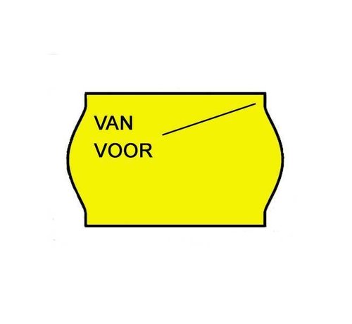 Contact Van/voor prijsetiketten 26x16 / 25x16 Fluor Geel- 1ds à 36 rol