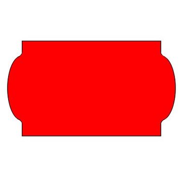 METO Prijsetiketten 32x19 fluor rood - 1ds á 30 rol - meto