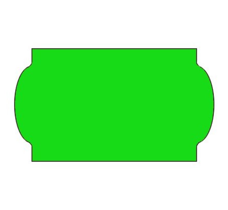 Prijsetiketten 32x19 fluor groen universeel - 30 rollen