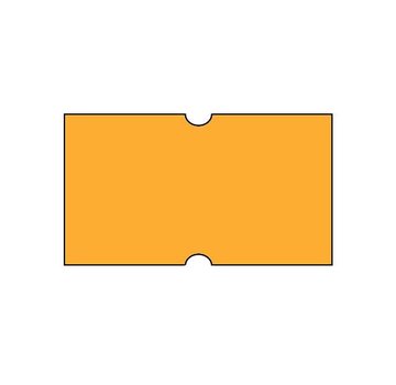 Prijsetiketten 21x12 fluor oranje Universeel - 50 rollen