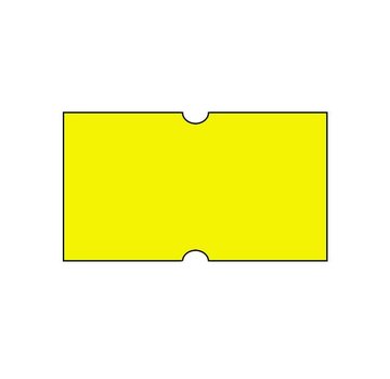 Prijsetiketten 21x12 fluor geel Universeel - 1ds á 50 rol