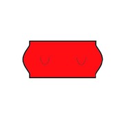 SATO etiketten 26x12 met U stanzing Rood- 1ds á 36 rol