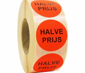 Sticker HALVE PRIJS 35mm - rood/zwart