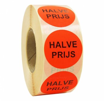 Sticker HALVE PRIJS 35mm - rood/zwart