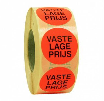 Sticker VASTE LAGE PRIJS 35mm - rood/zwart