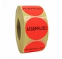 Sticker AFGEPRIJSD 35mm - rood/zwart