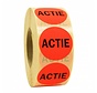 Sticker ACTIE 35mm - rood/zwart