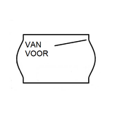 METO Van/voor prijsetiketten 26x16 wit - 1ds à 36 rol