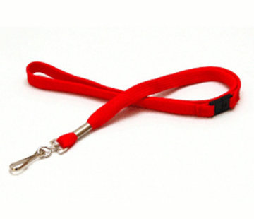 Lanyard/Keycord Rond Rood met veiligheidssluiting